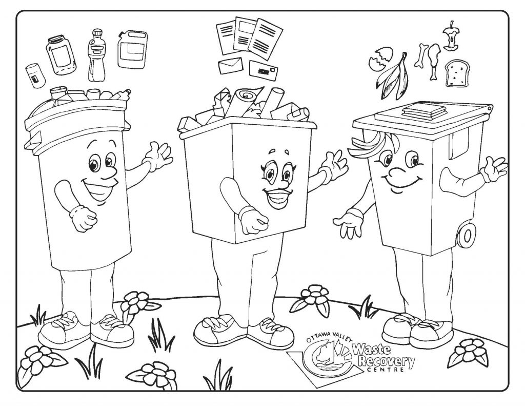 thumbnail of kids coloring page showing three mascots