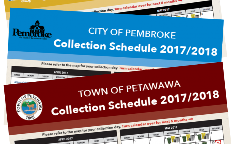 picture of 3 collection schedules