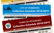 the 2018 and 2019 collection schedules image of the front