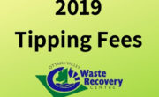 image with green background with text 2019 tipping fees and OVWRC logo