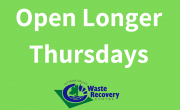 green background with text open longer thursdays
