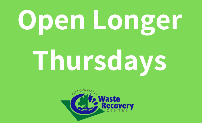 green background with text open longer thursdays