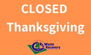 orange background with text Closed Thanksgiving