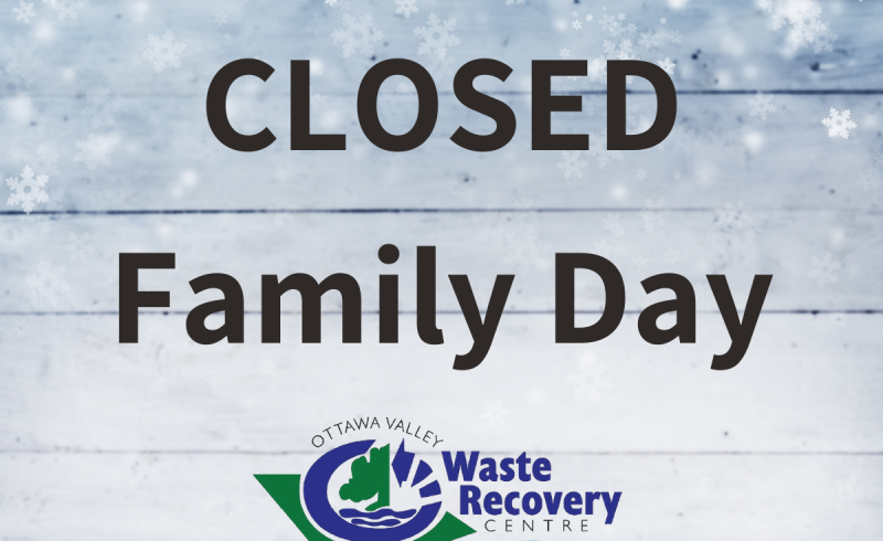 winter background with text closed family day