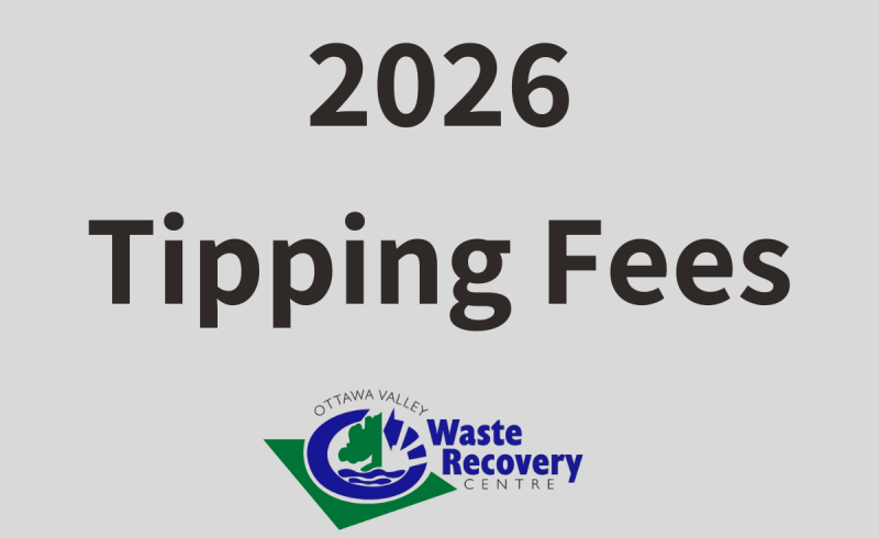 Grey background with text 2026 Tipping Fees